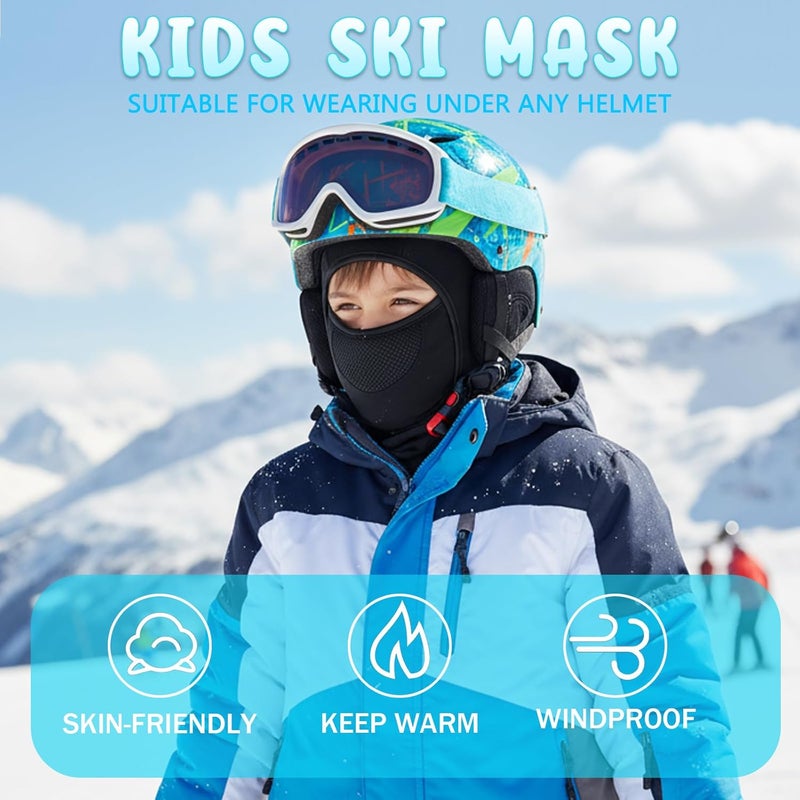 Outrip Breathable Kids Balaclava Ski Mask for Boys Girls - Windproof Fleece Winter Face Mask Cover for Cold Weather - Image 3